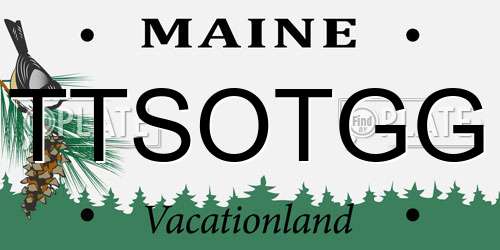 TTSOTGG Maine License Plate