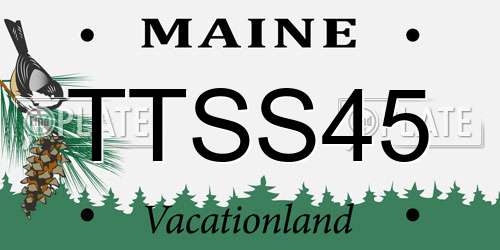 TTSS45 Maine License Plate