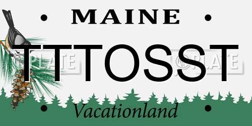 TTTOSST Maine License Plate