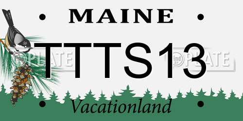 TTTS13 Maine License Plate