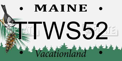 TTWS52 Maine License Plate
