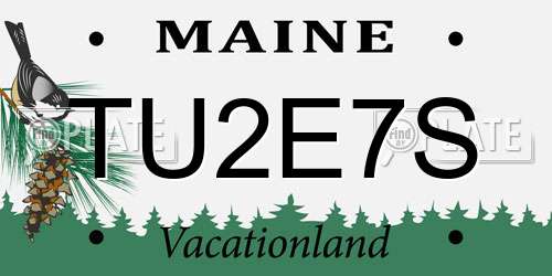 TU2E7S Maine License Plate