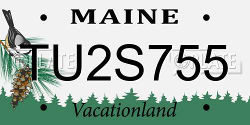 TU2S755 Maine License Plate