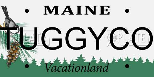 TUGGYCO Maine License Plate