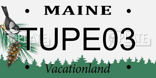 TUPE03 Maine License Plate