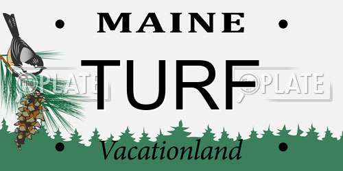 TURF Maine License Plate