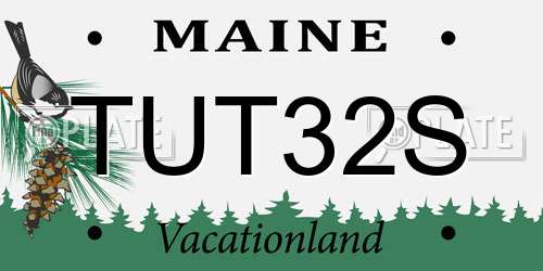 TUT32S Maine License Plate