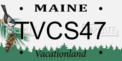 TVCS47 Maine License Plate