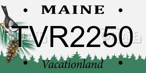 TVR2250 Maine License Plate