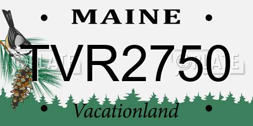 TVR2750 Maine License Plate