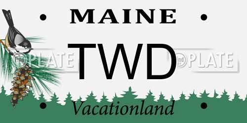TWD Maine License Plate