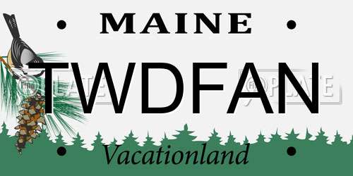 TWDFAN Maine License Plate