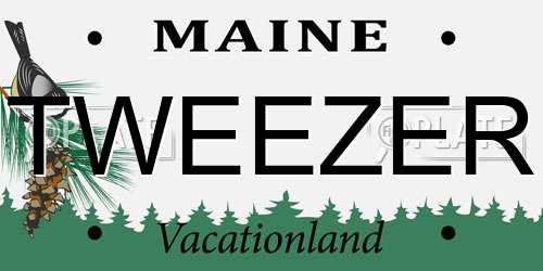 TWEEZER Maine License Plate