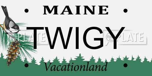 TWIGY Maine License Plate