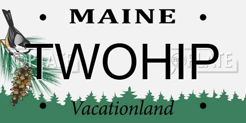 TWOHIP Maine License Plate