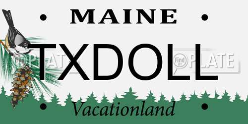 TXDOLL Maine License Plate