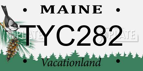 TYC282 Maine License Plate