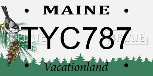 TYC787 Maine License Plate