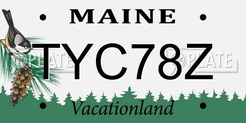 TYC78Z Maine License Plate