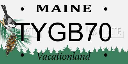 TYGB70 Maine License Plate