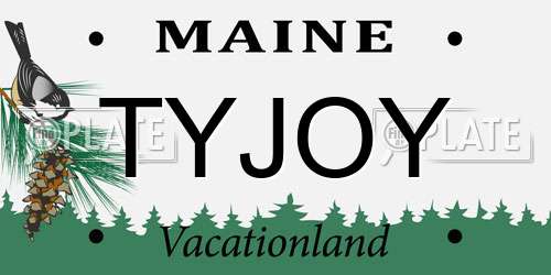 TYJOY Maine License Plate