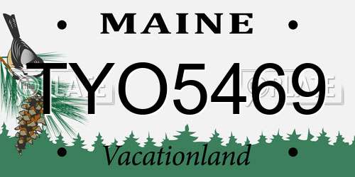 TYO5469 Maine License Plate