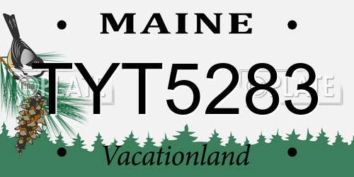 TYT5283 Maine License Plate