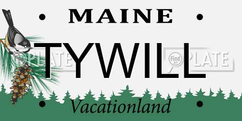 TYWILL Maine License Plate