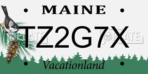 TZ2G7X Maine License Plate