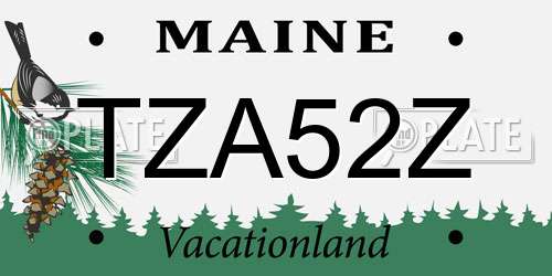 TZA52Z Maine License Plate