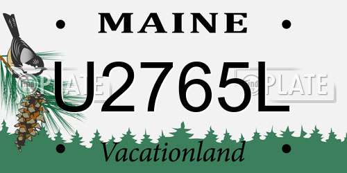 U2765L Maine License Plate