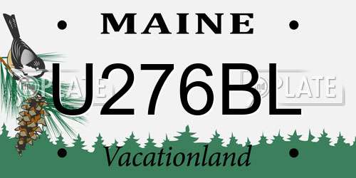 U276BL Maine License Plate