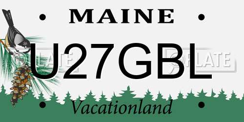 U27GBL Maine License Plate