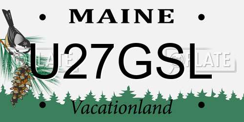 U27GSL Maine License Plate