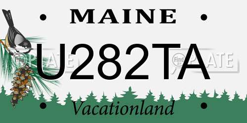 U282TA Maine License Plate
