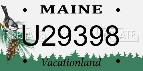 U29398 Maine License Plate