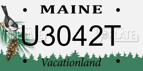 U3042T Maine License Plate