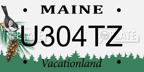 U304TZ Maine License Plate
