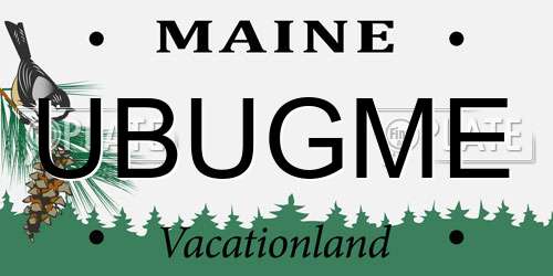UBUGME Maine License Plate