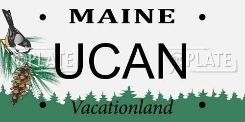 UCAN Maine License Plate