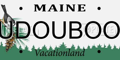 UDOUBOO Maine License Plate