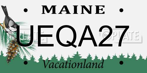 UEQA27 Maine License Plate