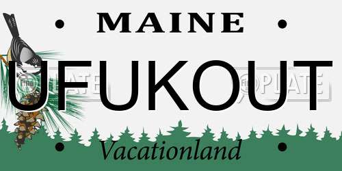 UFUKOUT Maine License Plate