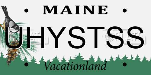 UHYSTSS Maine License Plate