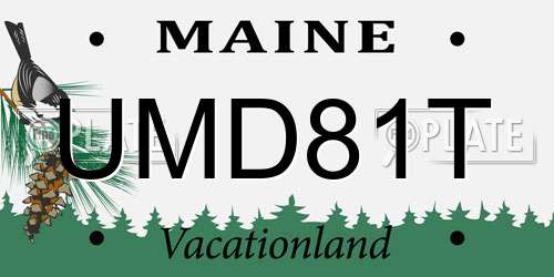 UMD81T Maine License Plate