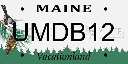 UMDB12 Maine License Plate