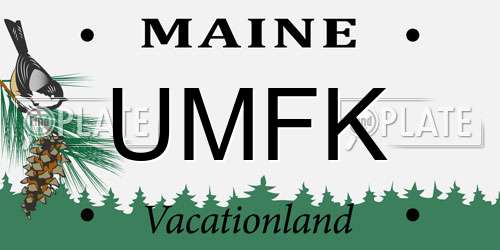 UMFK Maine License Plate