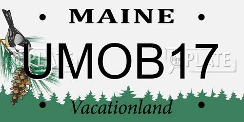 UMOB17 Maine License Plate
