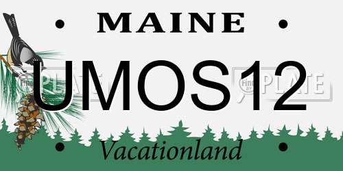 UMOS12 Maine License Plate
