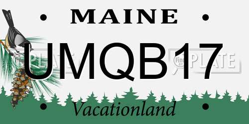 UMQB17 Maine License Plate